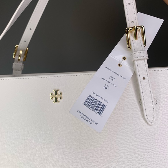 Tory Burch Large Emerson Buckle Leather Tote - Picture 4 of 8